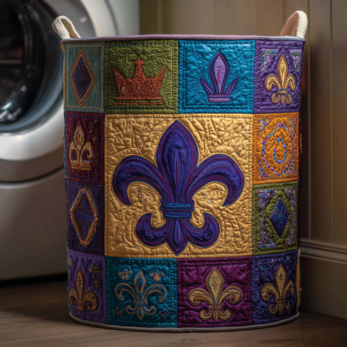 Golden Fleur Quilted Laundry Basket GFTOQM2370
