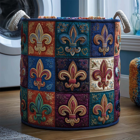 Festive Fleur Quilted Laundry Basket GFTOQM2372