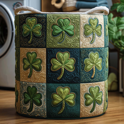 Clover Grid Quilted Laundry Basket GFTOQM2374