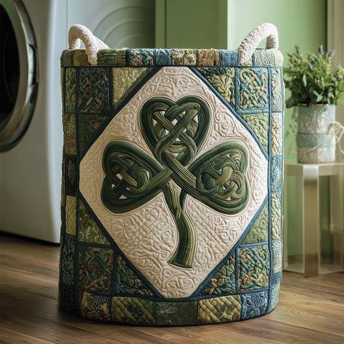 Knot Clover Quilted Laundry Basket GFTOQM2375
