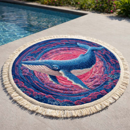 Whale Round Beach Towel GFTOQM2388