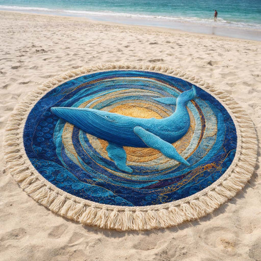 Golden Current Round Beach Towel GFTOQM2389