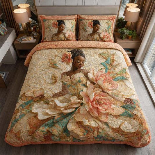 Blossom Dream 3-Piece Quilted Bedding Set GFTOQM2420