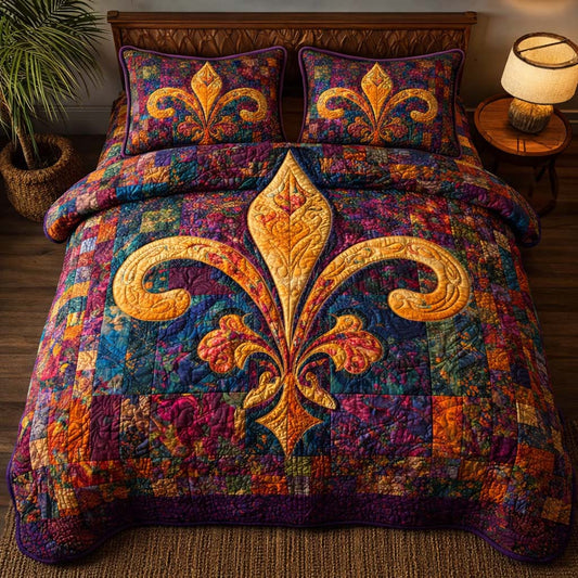 Jewel Emblem 3-Piece Quilted Bedding Set GFTOQM2423