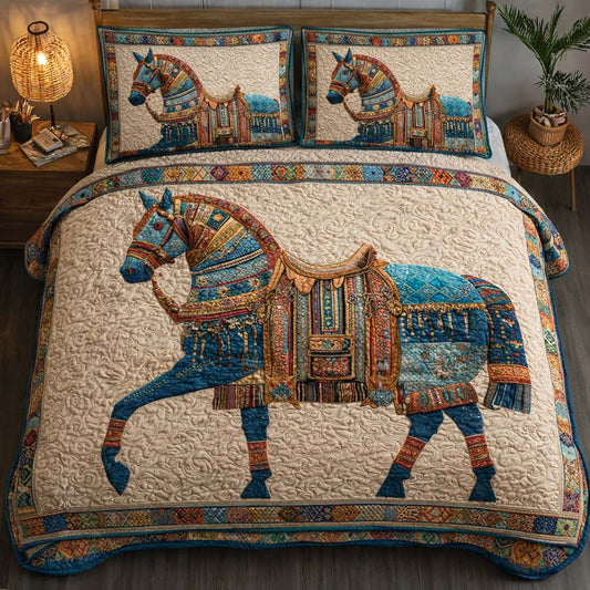 Tribal Steed 3-Piece Quilted Bedding Set GFTOQM2426