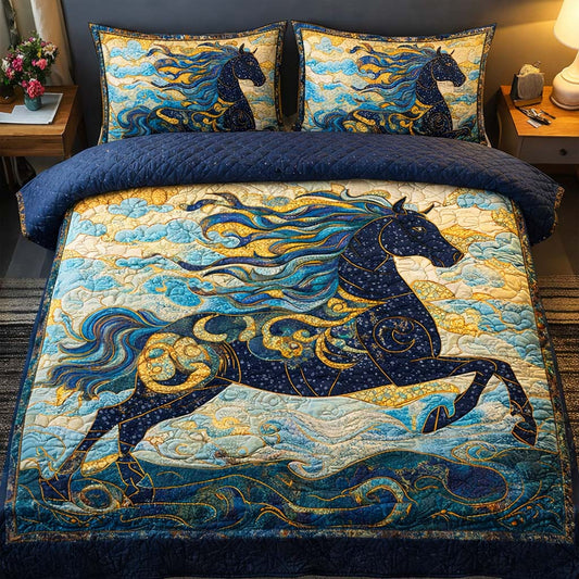 Wind Stallion 3-Piece Quilted Bedding Set GFTOQM2429