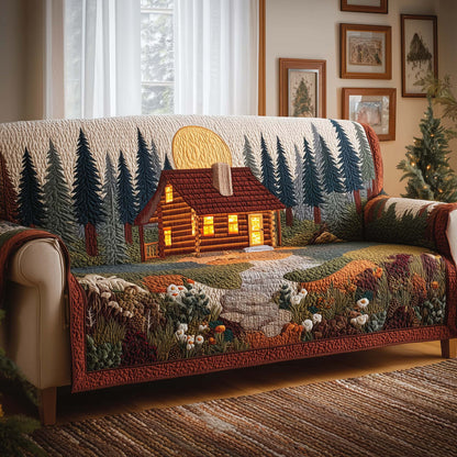 Moonlit Cabin Quilted Sofa Cover GFTOQM2453