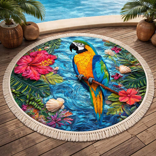 Island Bloom Round Beach Towel GFTOQM2463