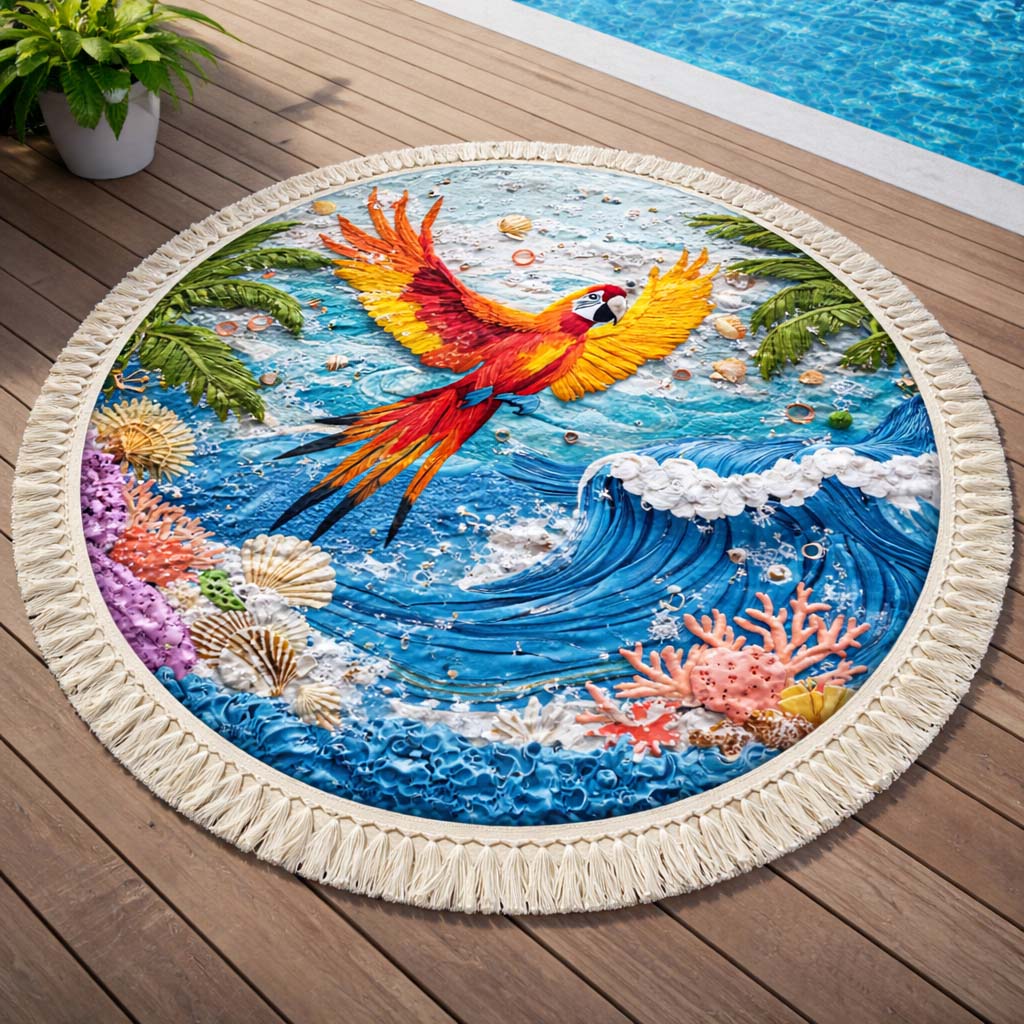 Ocean Flight Round Beach Towel GFTOQM2464