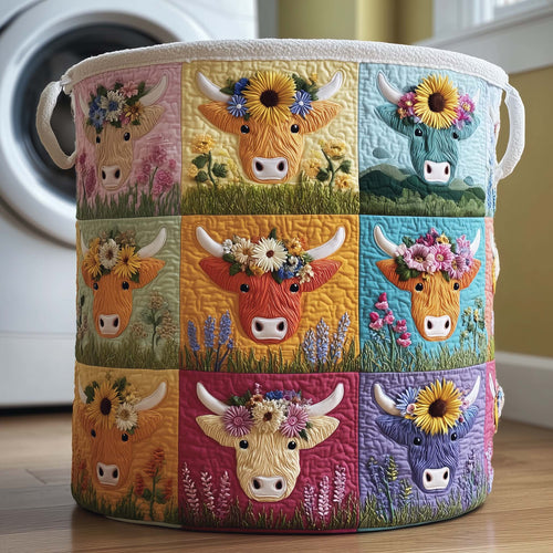 Blooming Highland Quilted Laundry Basket GFTOQM2481