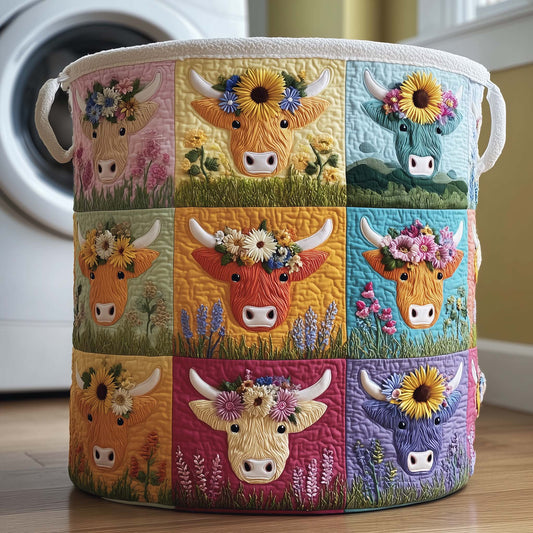 Blooming Highland Quilted Laundry Basket GFTOQM2481