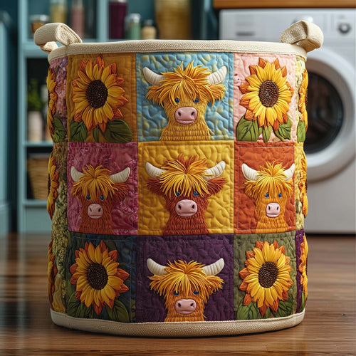 Sunflower Highland Quilted Laundry Basket GFTOQM2482