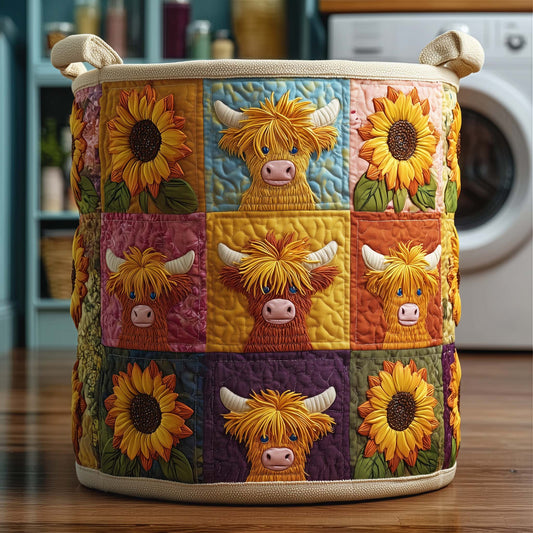 Sunflower Highland Quilted Laundry Basket GFTOQM2482