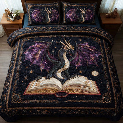 Cosmic Dragon 3-Piece Quilted Bedding Set GFTOQM2506