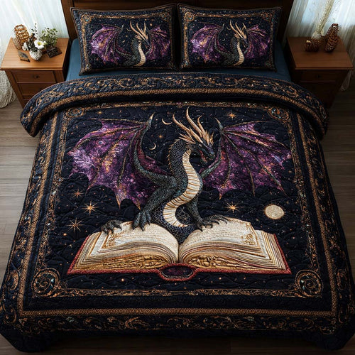 Cosmic Dragon 3-Piece Quilted Bedding Set GFTOQM2506