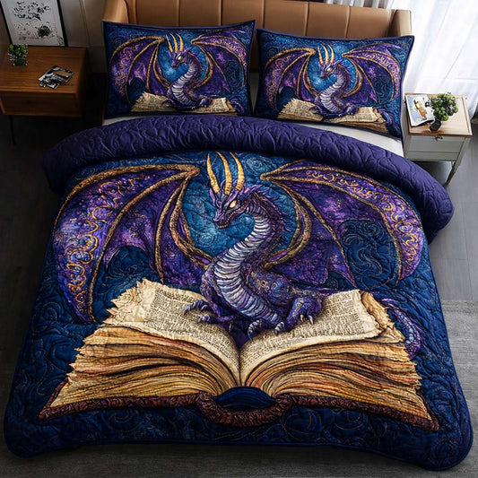Ancient Dragon 3-Piece Quilted Bedding Set GFTOQM2508