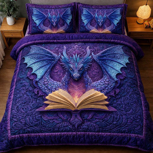 Mystic Dragon 3-Piece Quilted Bedding Set GFTOQM2509