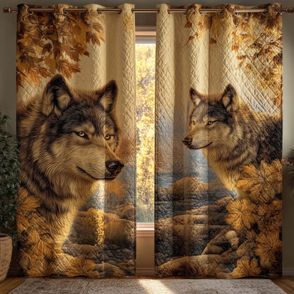 Autumn Wolves Quilted Curtains GFTOQM2511