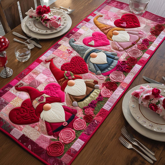 Sweet Gnomes Quilted Table Runner GFTOQM2540