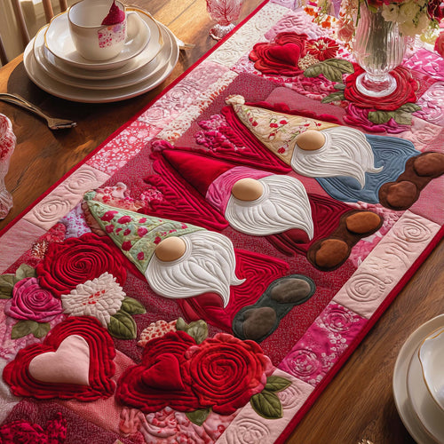 Velvet Hearts Quilted Table Runner GFTOQM2541
