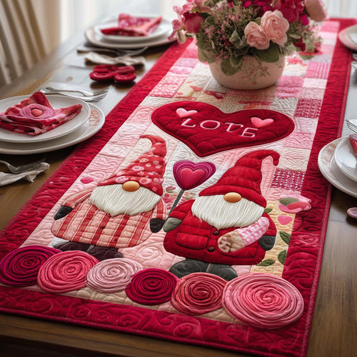 Blushing Gnomes Quilted Table Runner GFTOQM2543