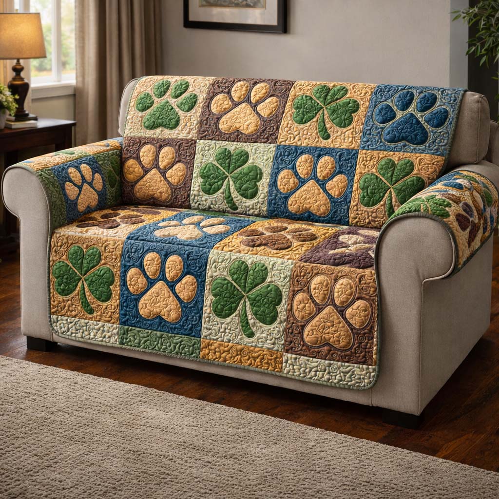Lucky Patchwork Quilted Sofa Cover GFTOQM2547