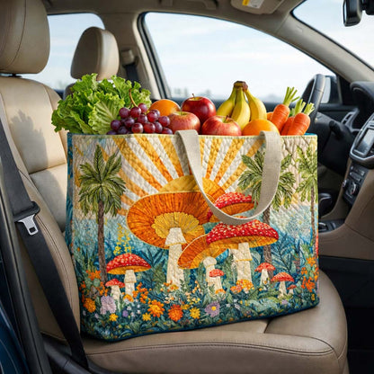 Palm Mushroom Quilted Shopping Bag GFTOQM2601