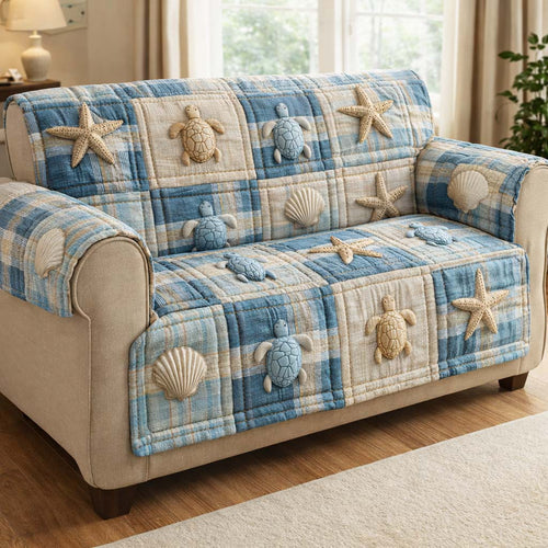 Blue Shore Quilted Sofa Cover GFTOQM2636