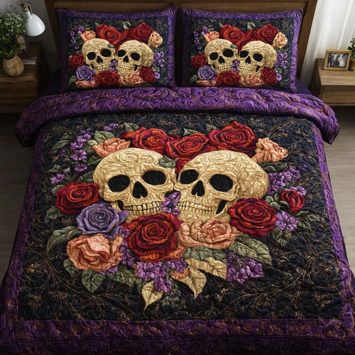 Twin Relics 3-Piece Quilted Bedding Set GFTOQM2639