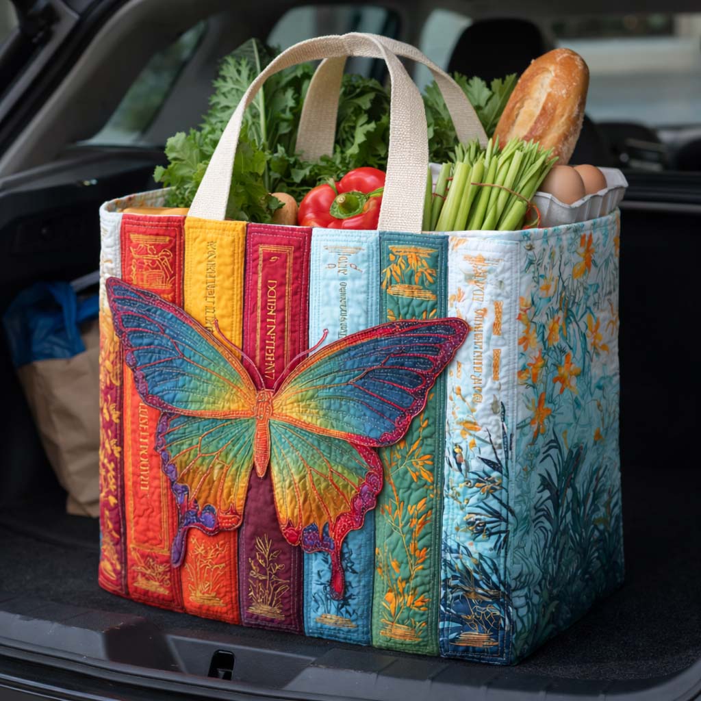 Butterfly Volumes Quilted Shopping Bag GFTOQM2647