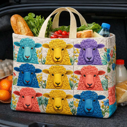 Colorful Sheep Quilted Shopping Bag GFTOQM2669