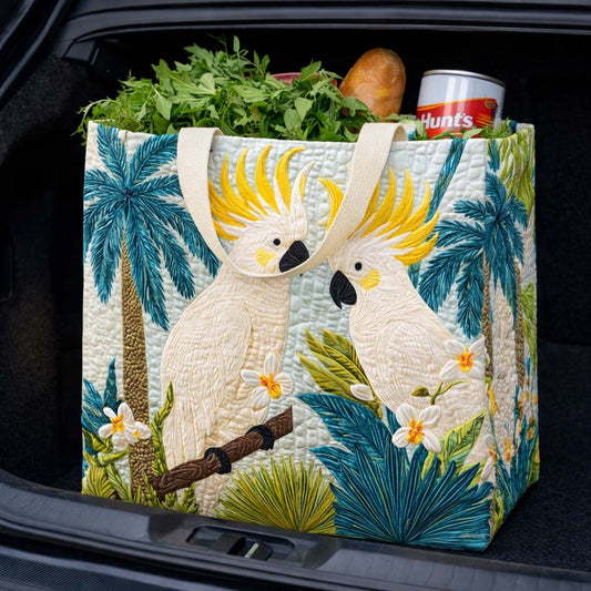 Golden Cockatoo Quilted Shopping Bag GFTOQM2675