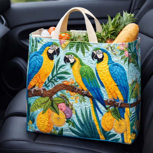 Trio Parrot Quilted Shopping Bag GFTOQM2677