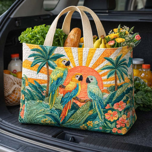 Palm Sunset Quilted Shopping Bag GFTOQM2679