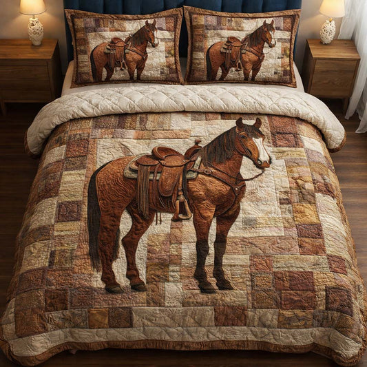 Prairie Stallion 3-Piece Quilted Bedding Set GFTOQM2725