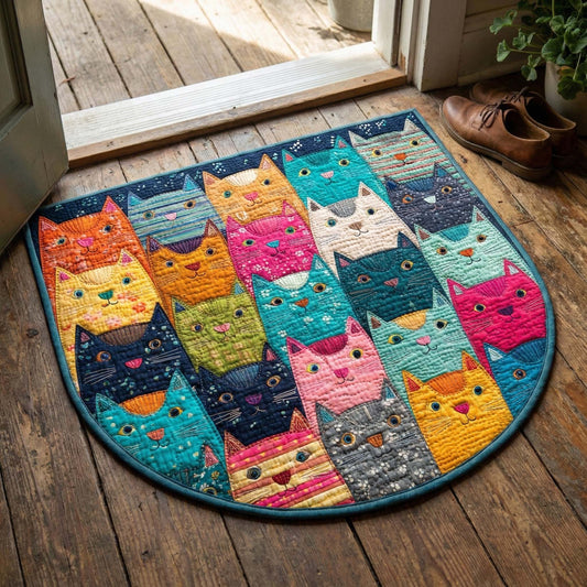 Patchwork Cats Quilted Welcome Mat GFTOQM2776