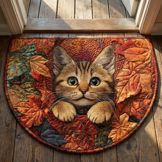 Autumn Kitten Quilted Welcome Mat GFTOQM2781