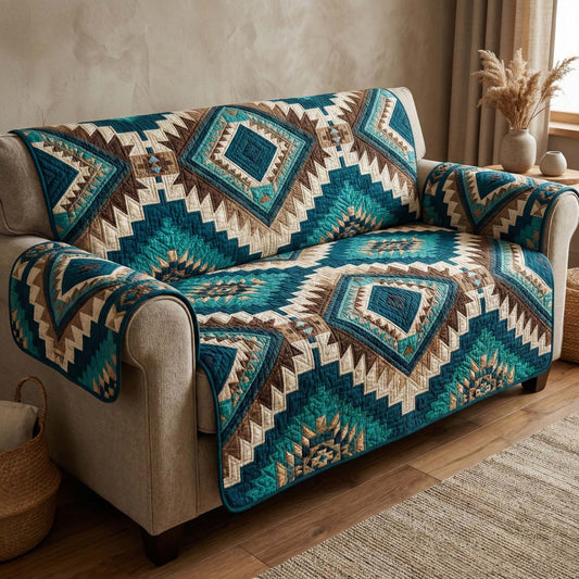 Tribal Diamond Quilted Sofa Cover GFTOQM2785