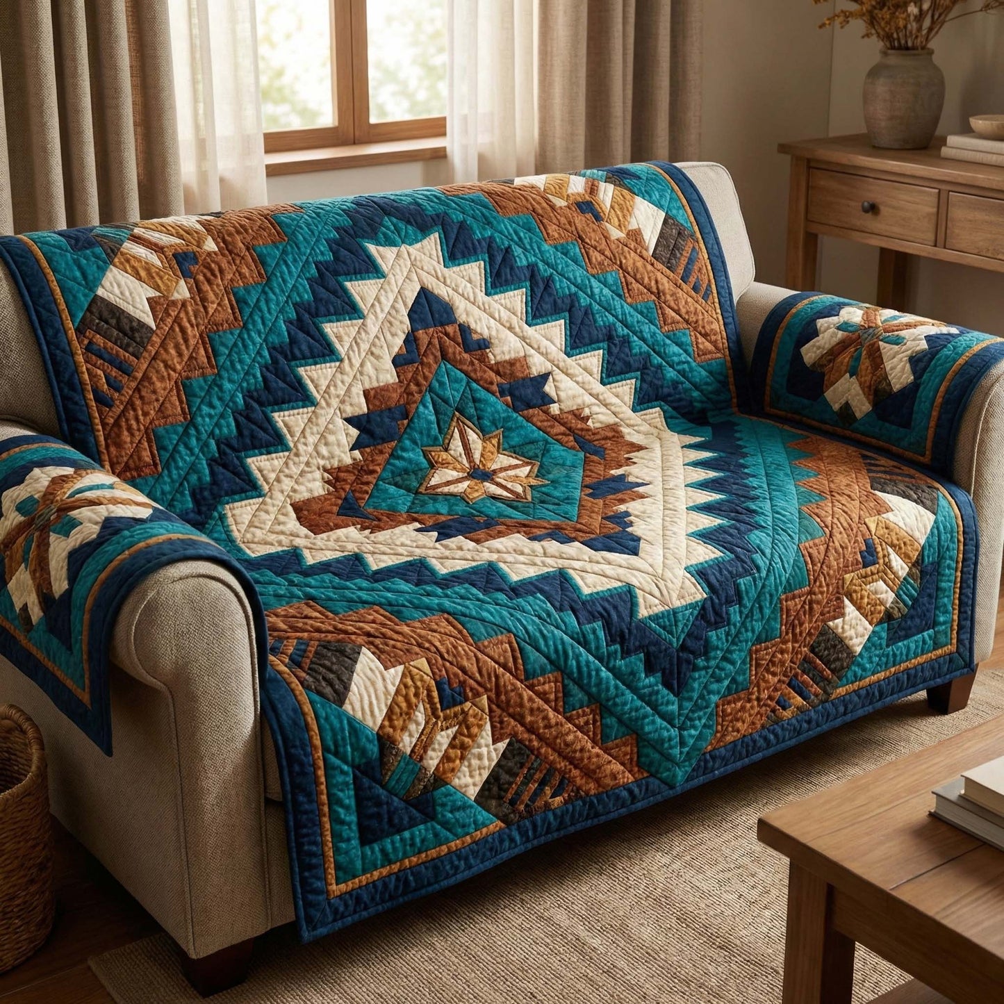 Canyon Peak Quilted Sofa Cover GFTOQM2786
