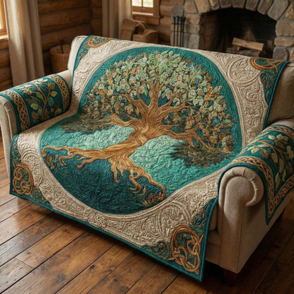Sacred Oak Quilted Sofa Cover GFTOQM2792