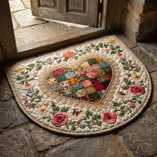 Vintage Patchheart Quilted Welcome Mat GFTOQM2812