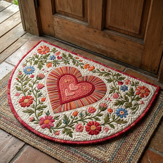 Radiant Heart Quilted Welcome Mat GFTOQM2815
