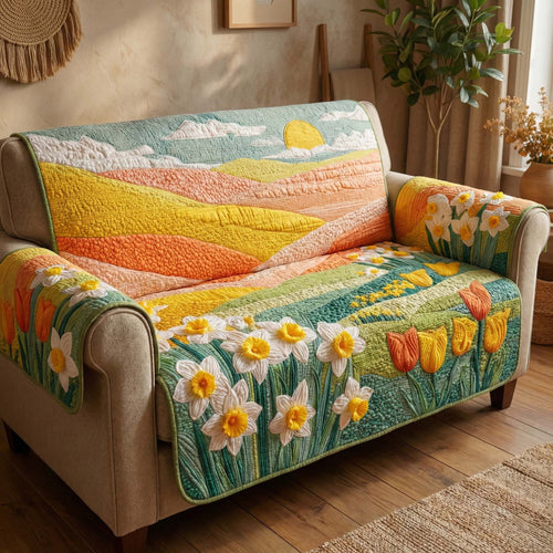 Meadow Sunrise Quilted Sofa Cover GFTOQM2844