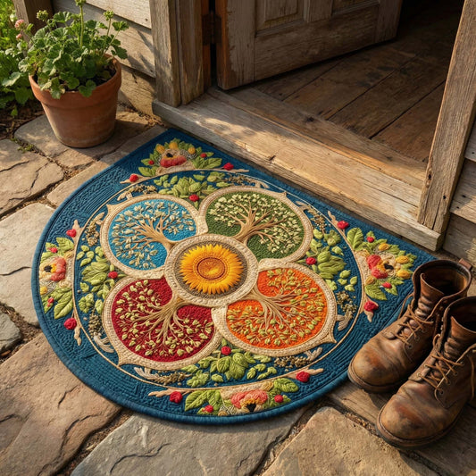 Floral Mandala Quilted Welcome Mat GFTOQM2850