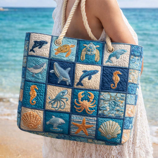 Sea Life Quilted Beach Bag GFTOQM2943