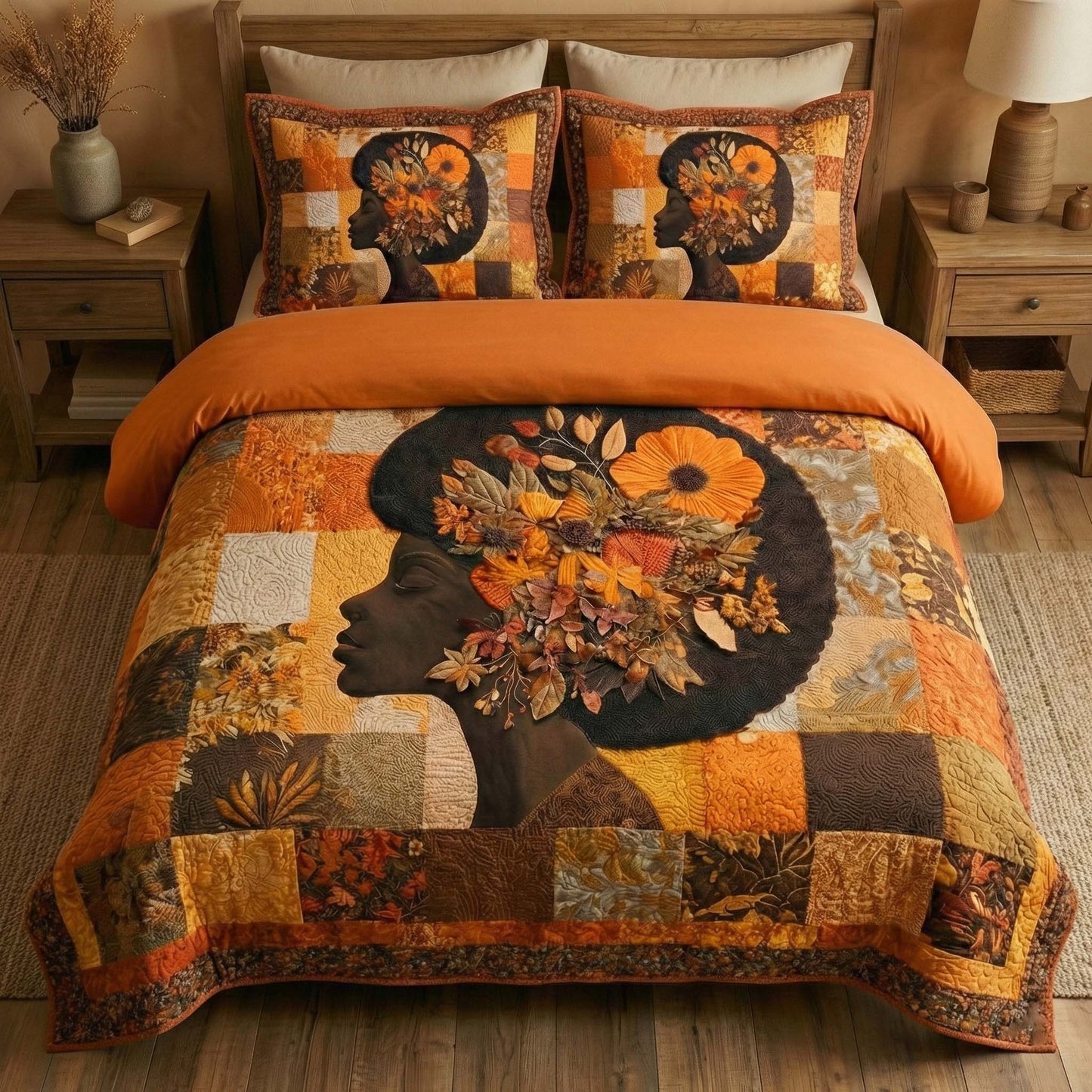Autumn Muse 3-Piece Quilted Bedding Set GFTOQM2953