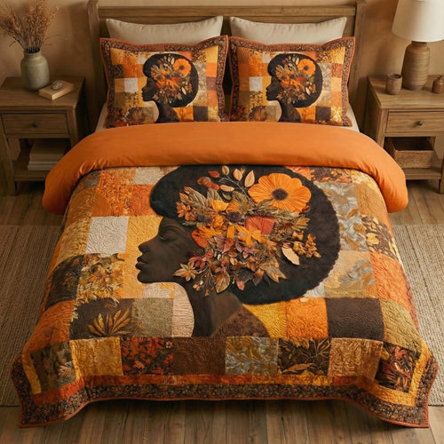 Autumn Muse 3-Piece Quilted Bedding Set GFTOQM2953