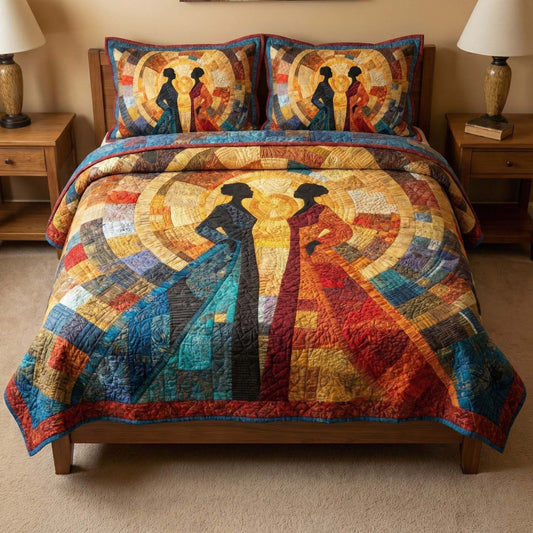 Sacred Union 3-Piece Quilted Bedding Set GFTOQM2954