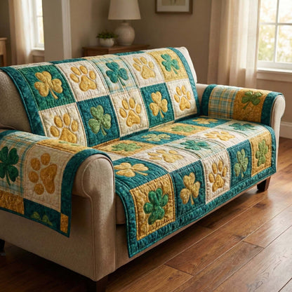 Golden Paws Quilted Sofa Cover GFTOQM2981