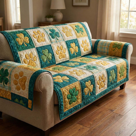 Golden Paws Quilted Sofa Cover GFTOQM2981